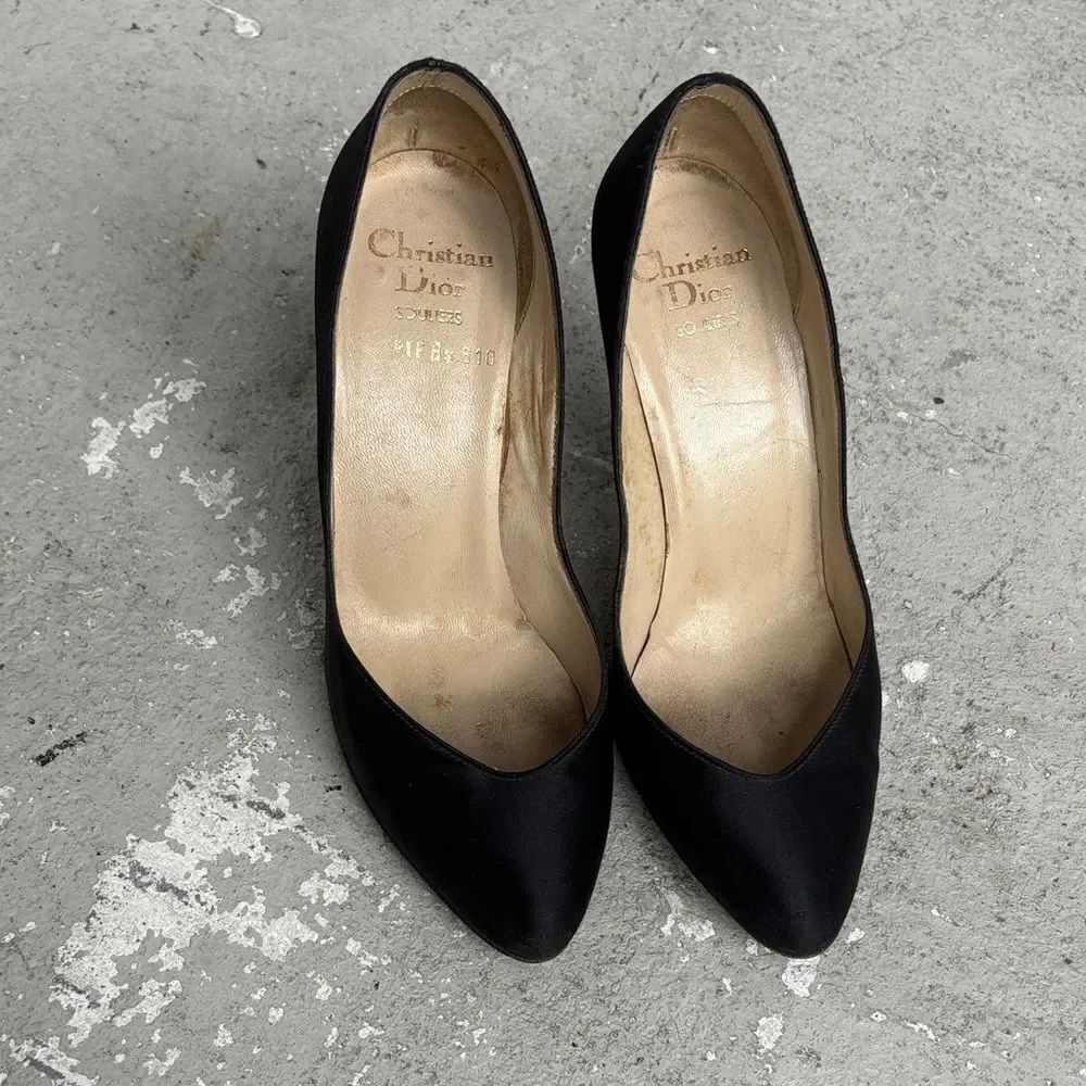 Vintage Christian Dior Souliers Satin heels